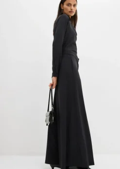 Pantalón ancho y fluido con cinturilla cómoda Mujer Esenciales|Pantalones