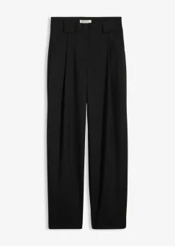 Pantalón barrel con cintura alta Mujer Esenciales|Pantalones