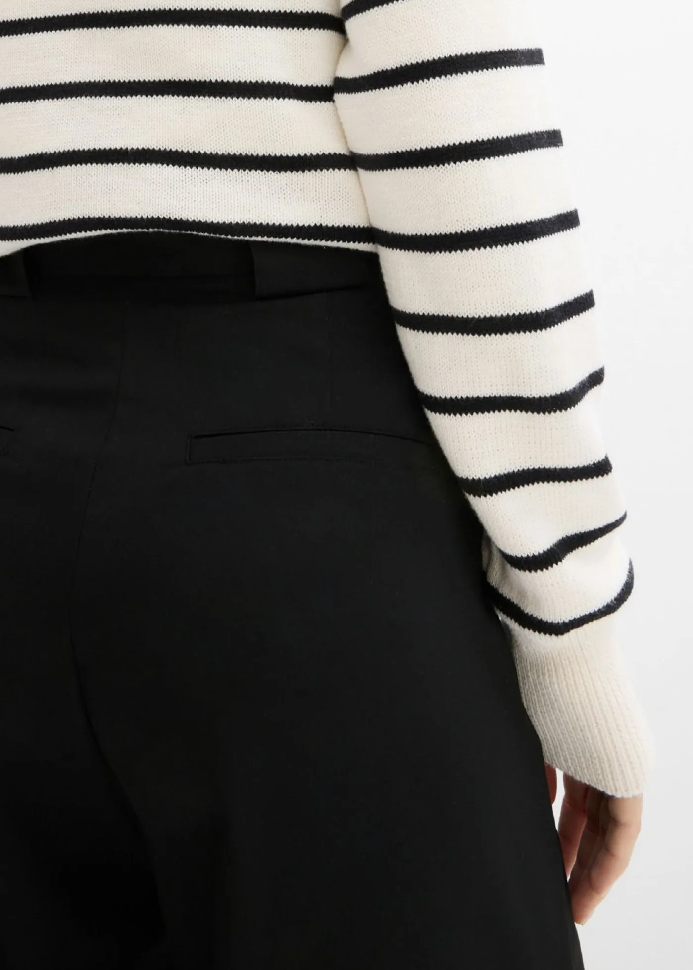 Pantalón barrel con cintura alta Mujer Esenciales|Pantalones