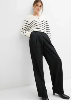 Pantalón barrel con cintura alta Mujer Esenciales|Pantalones