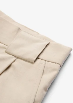 Pantalón barrel con cintura alta Mujer Esenciales|Pantalones