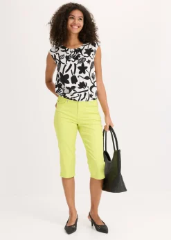 Best Pantalón capri con cintura cómoda Mujer Pantalones