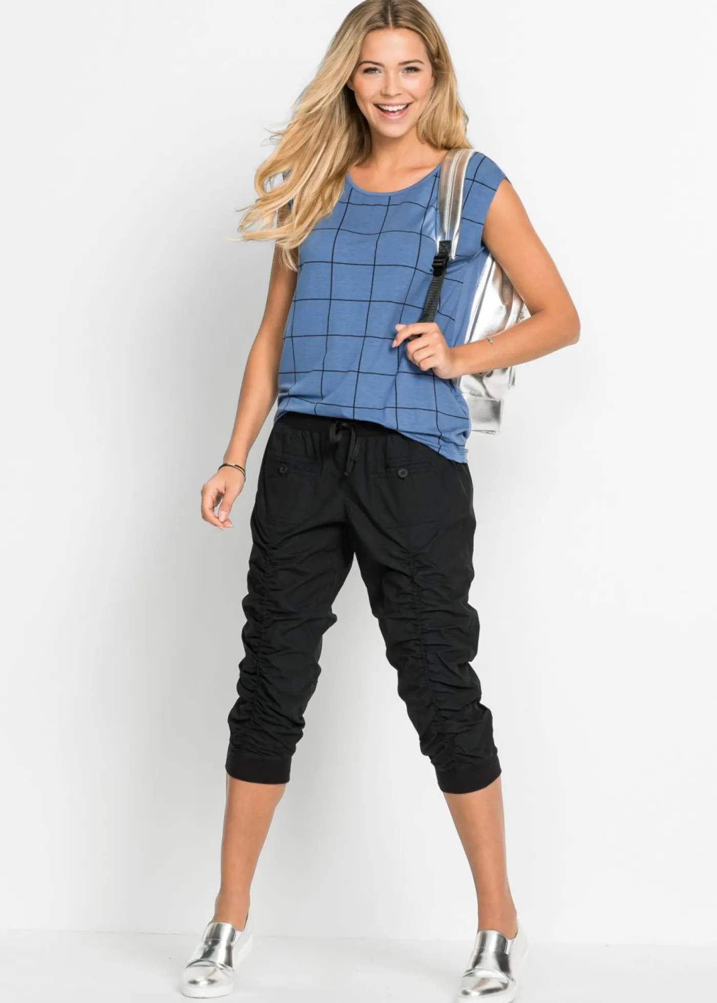 Best Pantalón capri de algodón puro Mujer Pantalones