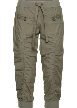 Outlet Pantalón capri de algodón puro Mujer Pantalones