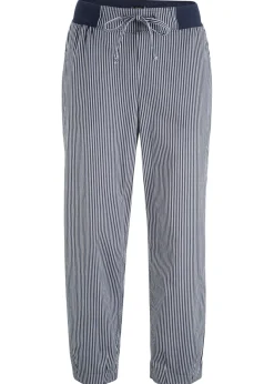 Outlet Pantalón capri de lino Mujer Pantalones