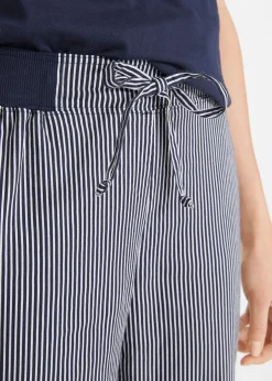 Outlet Pantalón capri de lino Mujer Pantalones