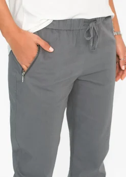 Best Pantalón capri de mezcla ligera de lino Mujer Pantalones|Novedades