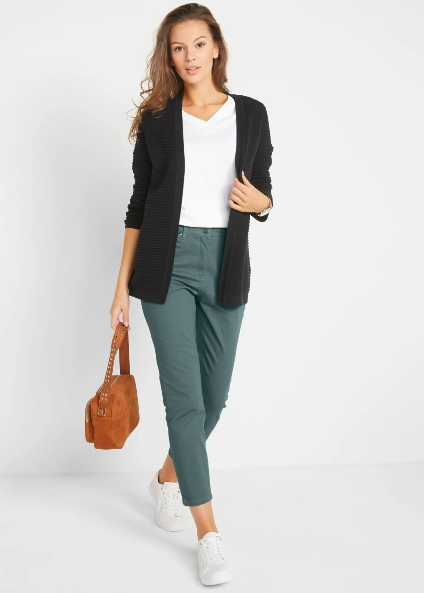 New Pantalón capri de tiro alto Mujer Pantalones|Novedades