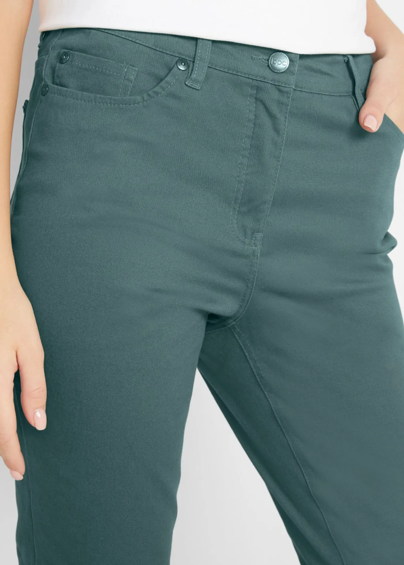 New Pantalón capri de tiro alto Mujer Pantalones|Novedades