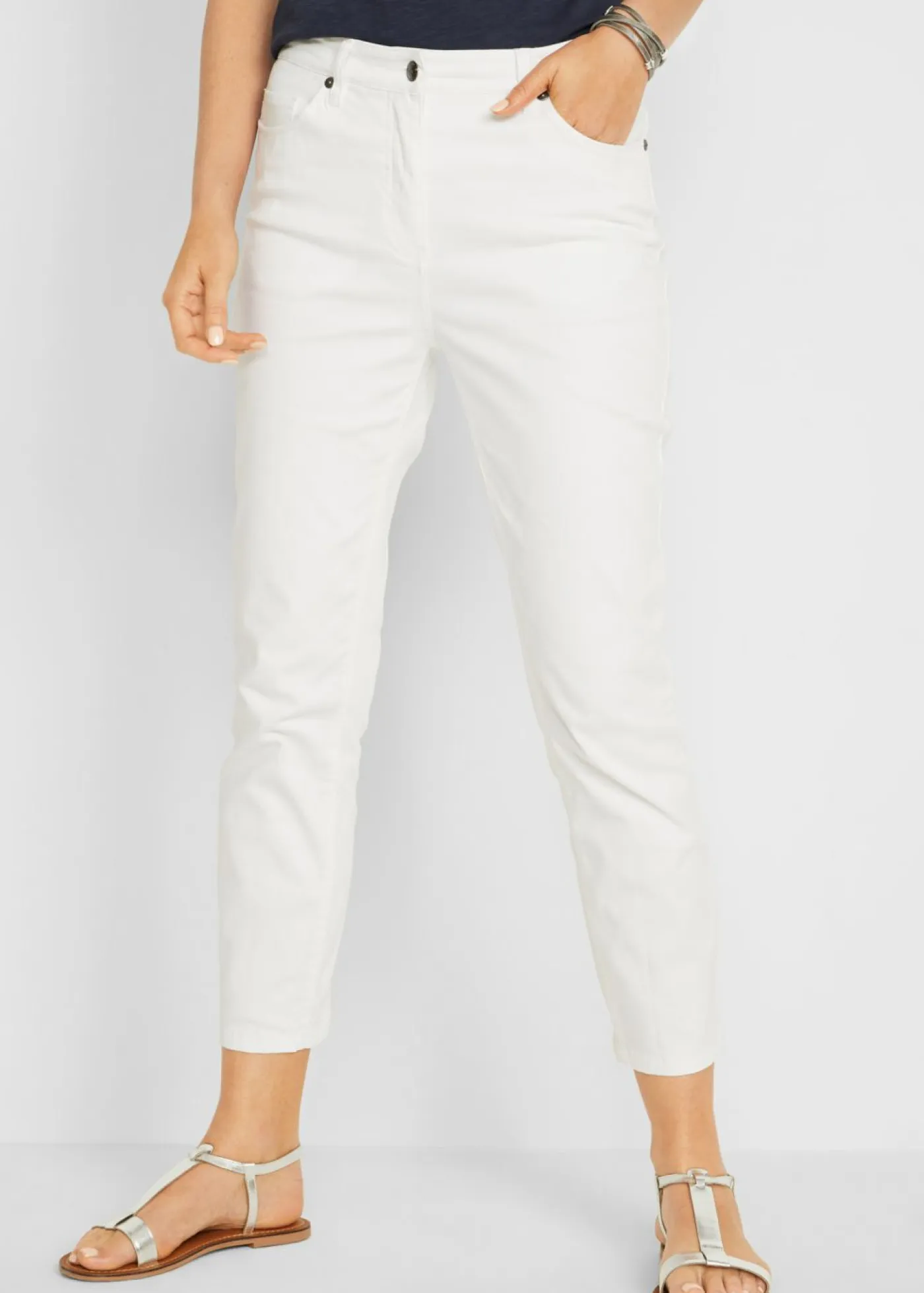 Clearance Pantalón capri de tiro alto Mujer Pantalones|Novedades