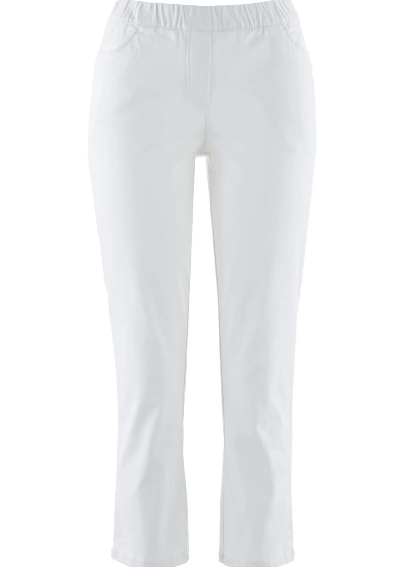 New Pantalón capri sin cierre con elástico Mujer Pantalones|Novedades