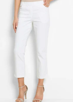 New Pantalón capri sin cierre con elástico Mujer Pantalones|Novedades