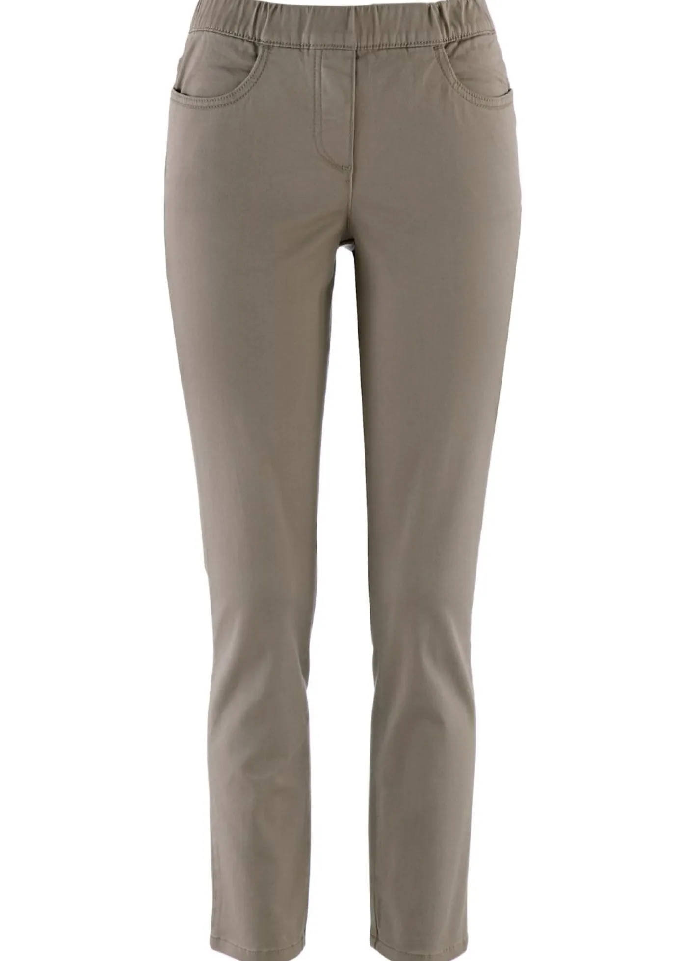 Clearance Pantalón capri sin cierre con elástico Mujer Pantalones|Novedades