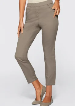 Clearance Pantalón capri sin cierre con elástico Mujer Pantalones|Novedades