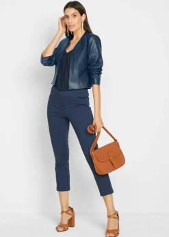 Clearance Pantalón capri sin cierre con elástico Mujer Pantalones|Novedades