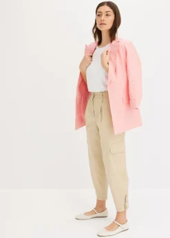 Outlet Pantalón cargo de algodón elástico Mujer Pantalones|Novedades