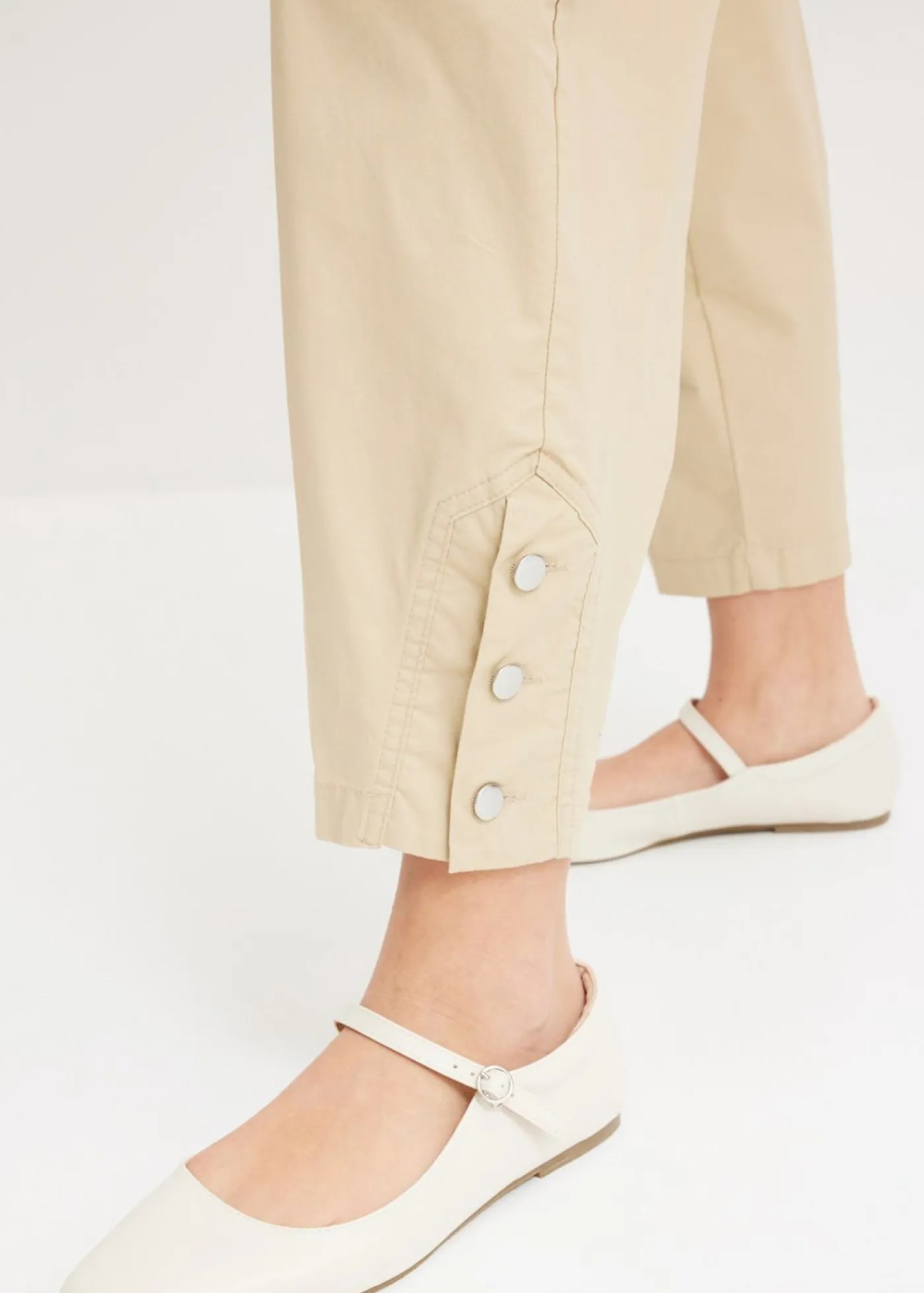 Outlet Pantalón cargo de algodón elástico Mujer Pantalones|Novedades