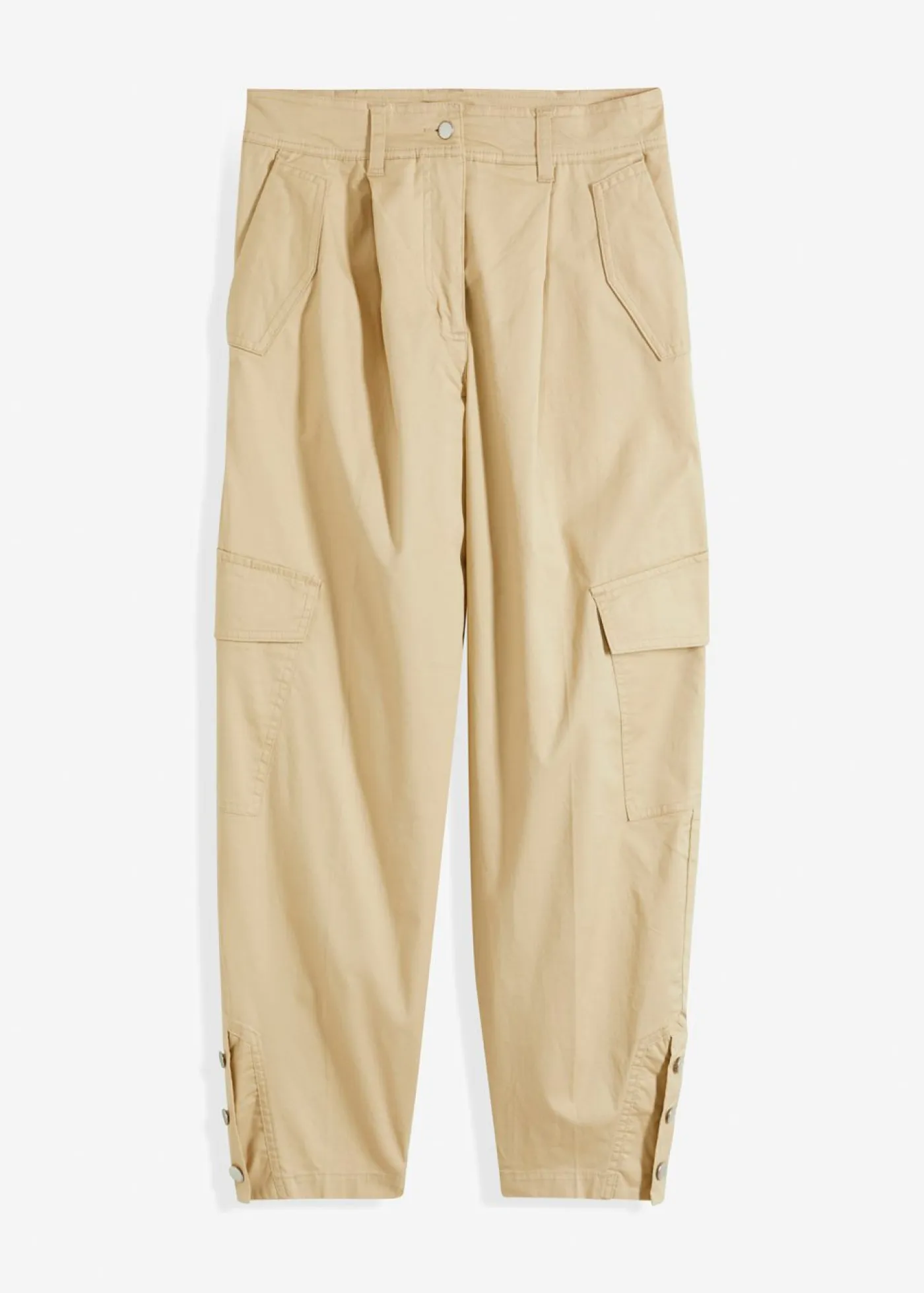 Pantalón cargo de algodón elástico Mujer Pantalones|Novedades