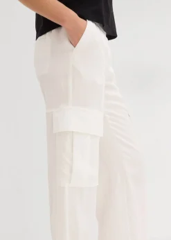 Sale Pantalón cargo de mezcla de lyocell fluido Mujer Pantalones