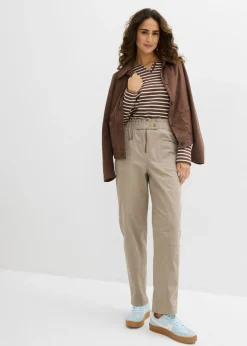 Sale Pantalón cargo de sarga Mujer Pantalones