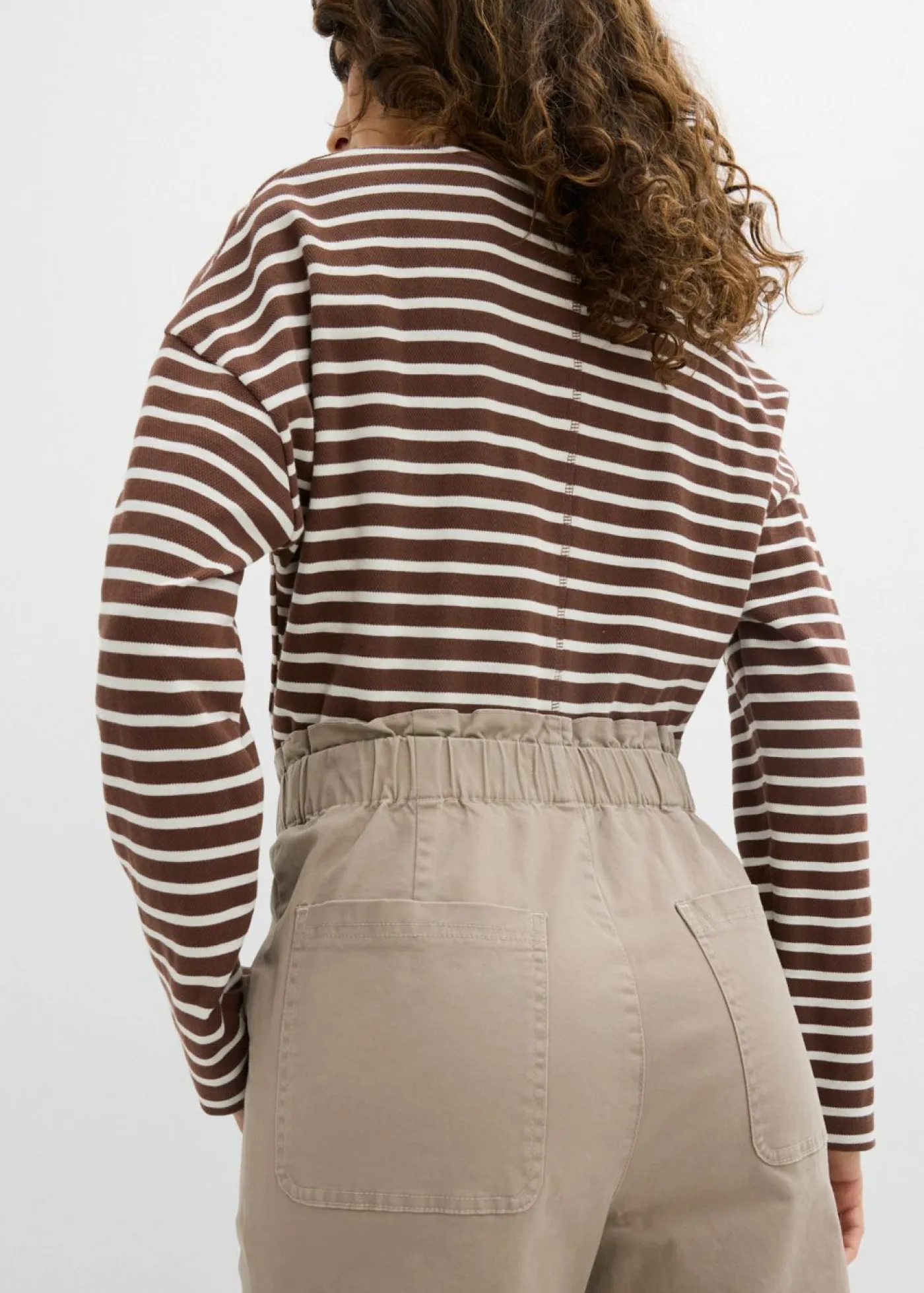 Sale Pantalón cargo de sarga Mujer Pantalones