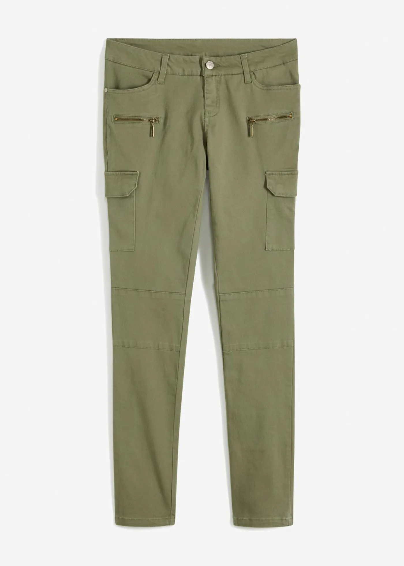 Pantalón cargo en mezcla de algodón elástico Mujer Pantalones