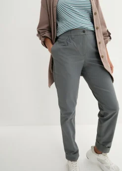 Discount Pantalón chino de algodón hasta el tobillo Mujer Pantalones|Tallas Pequeñas