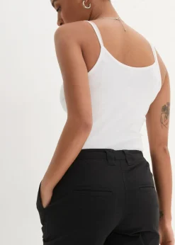 Discount Pantalón chino de algodón hasta el tobillo Mujer Pantalones|Tallas Pequeñas