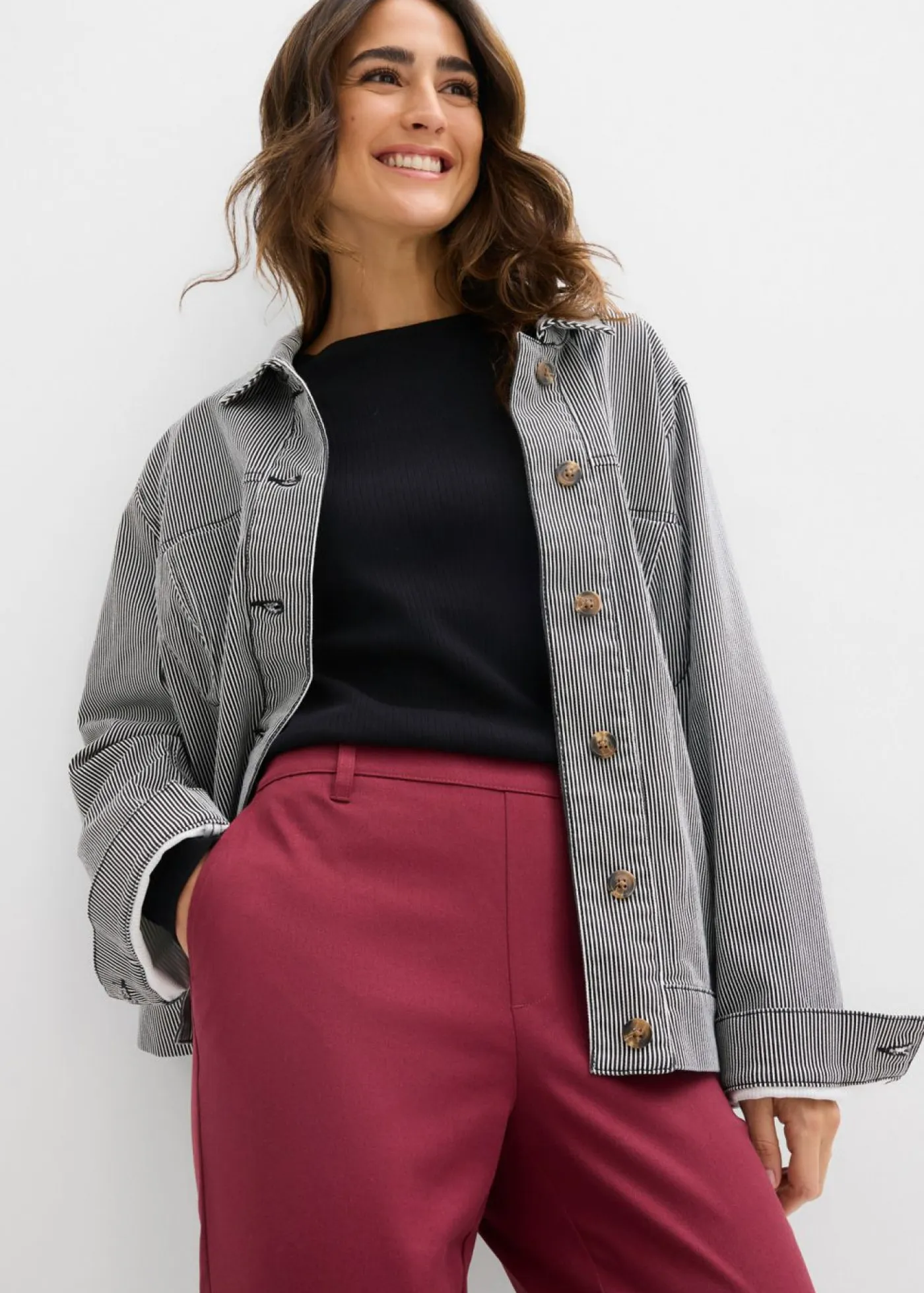 Pantalón chino de mezcla de viscosa Mujer Pantalones