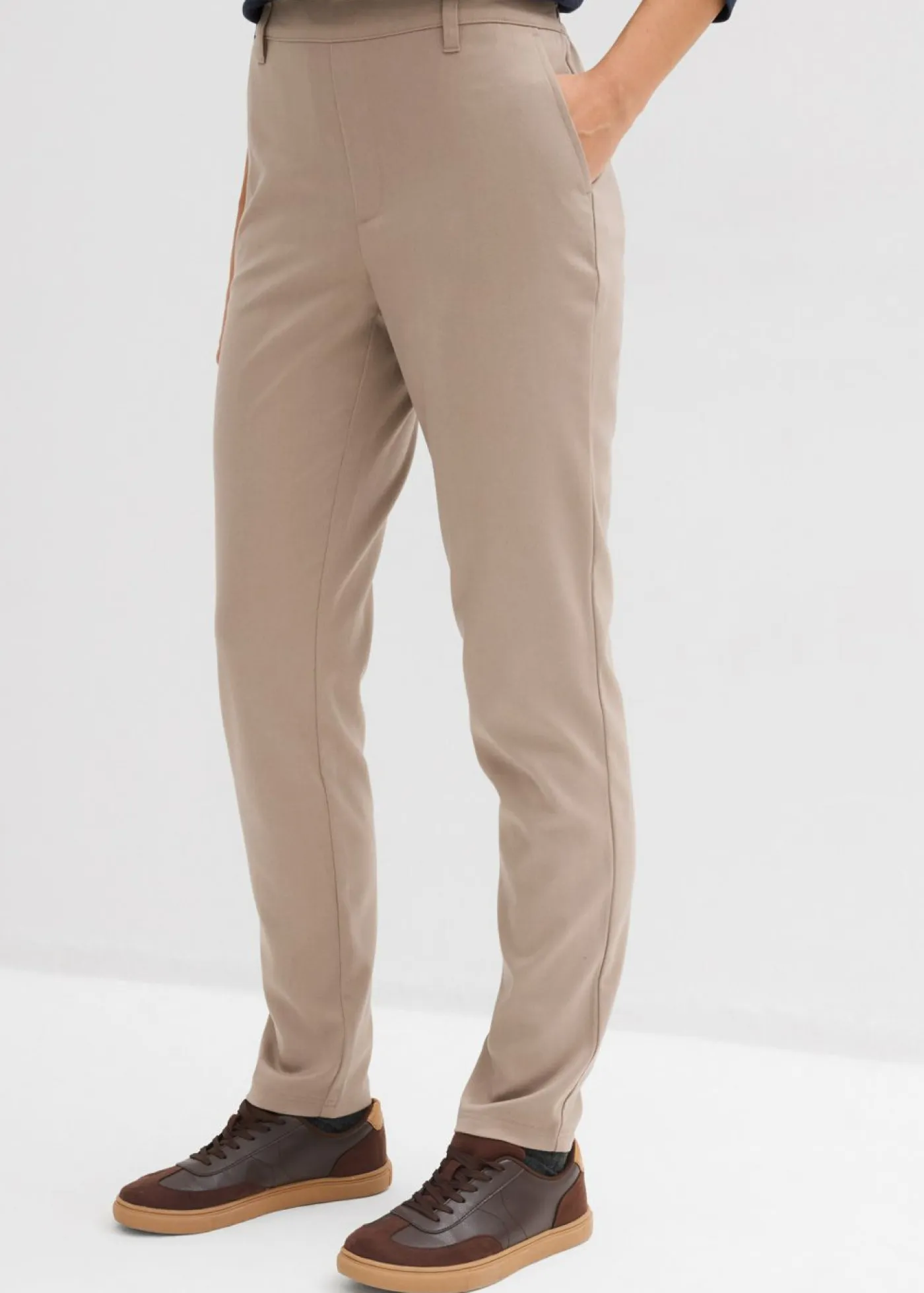 Sale Pantalón chino de mezcla de viscosa Mujer Pantalones