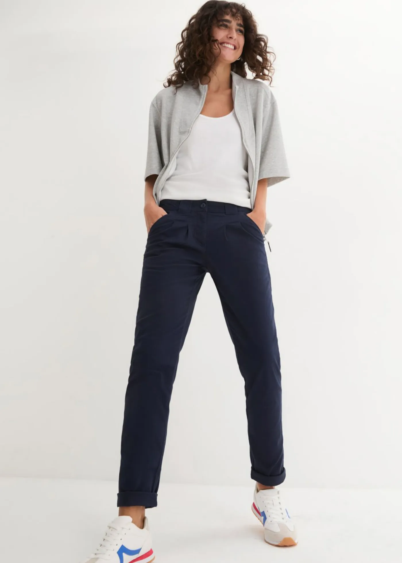 Clearance Pantalón chino elástico Mujer Pantalones|Tallas Pequeñas