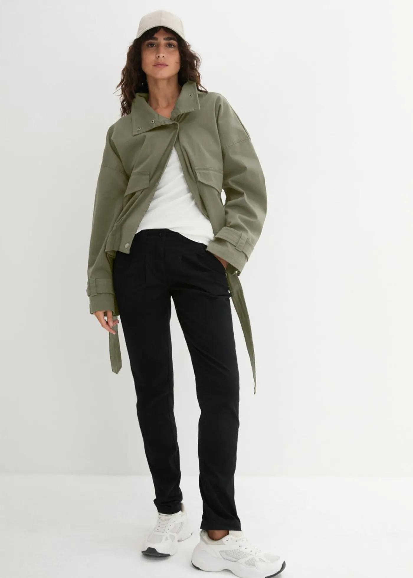 Sale Pantalón chino elástico Mujer Pantalones|Tallas Pequeñas