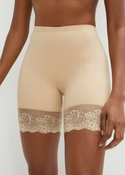 New Pantalón ciclista antirrozaduras de poliamida con piernas de encaje Mujer Shorts Moldeadores|Medias, Panties Y Calcetines