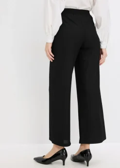 Sale Pantalón con aplicaciones de perlas de punto estructurado Mujer Pantalones