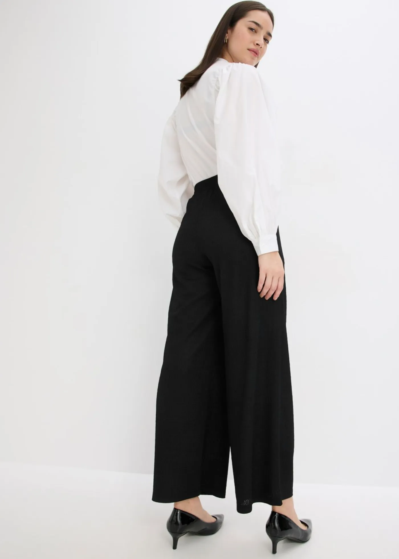 Sale Pantalón con aplicaciones de perlas de punto estructurado Mujer Pantalones