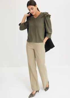 Clearance Pantalón con cintura cómoda Mujer Pantalones|Tallas Pequeñas