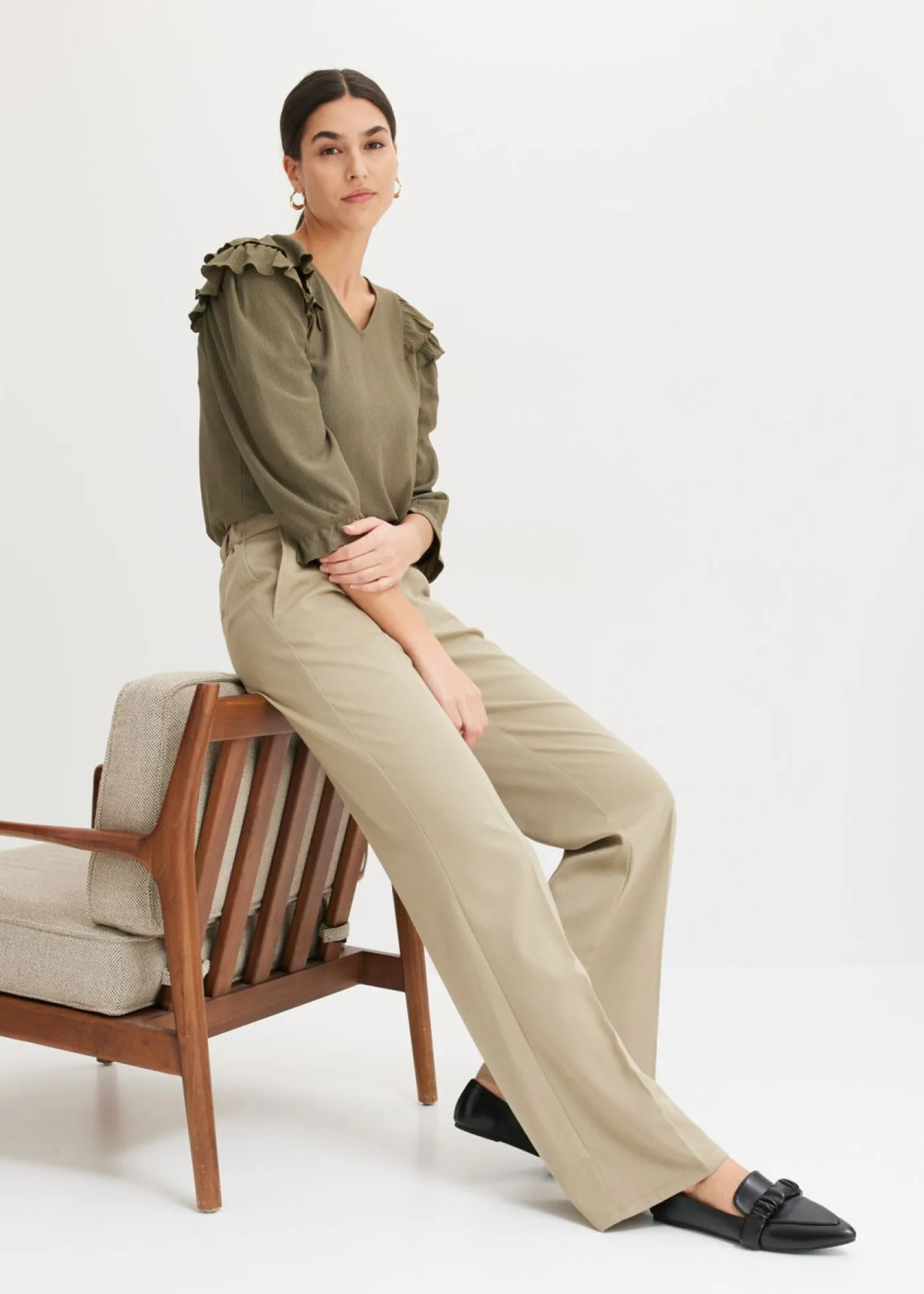 Clearance Pantalón con cintura cómoda Mujer Pantalones|Tallas Pequeñas