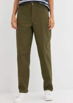 Outlet Pantalón con cinturilla cómoda y corte barrel Mujer Pantalones|Novedades