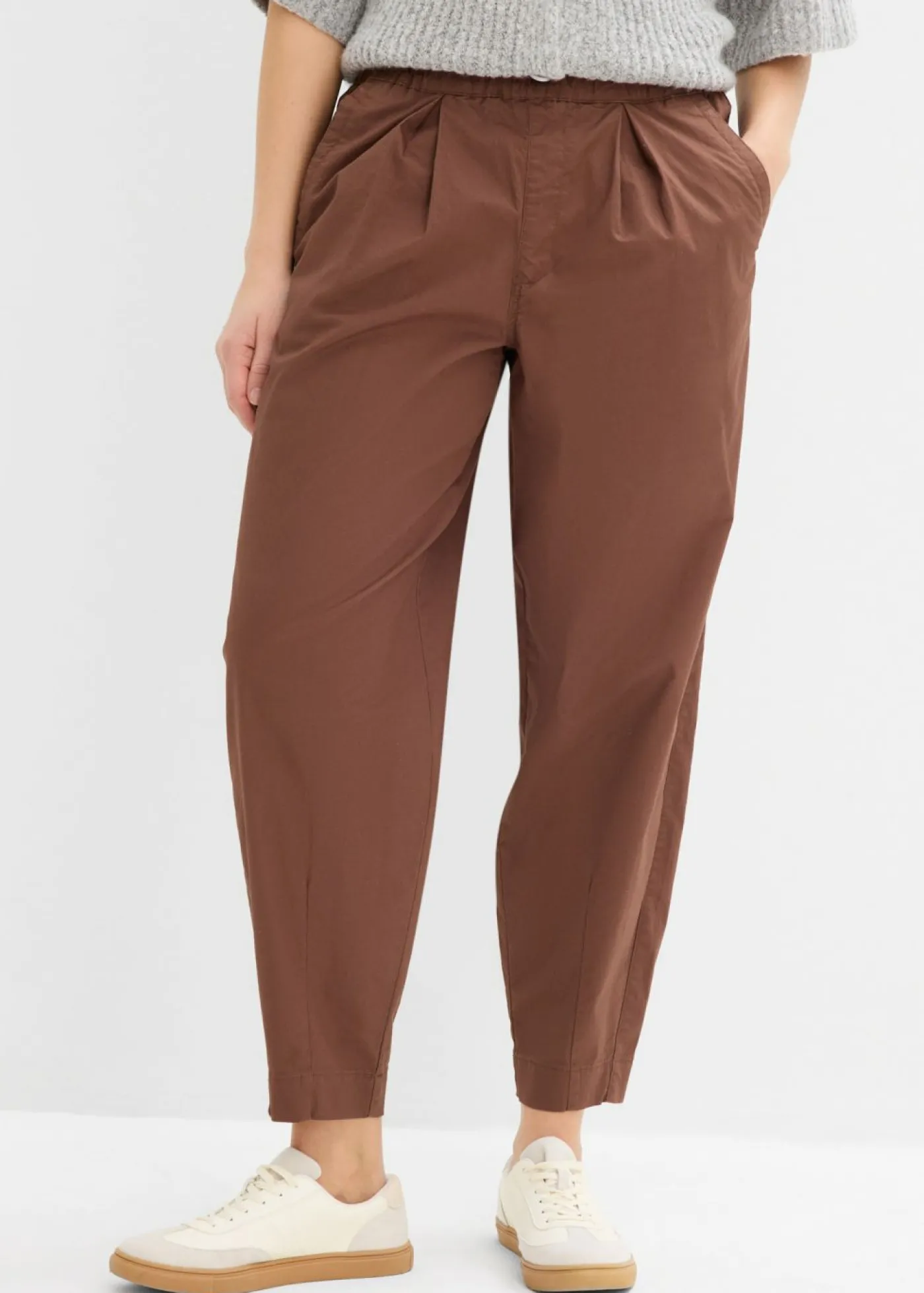 Discount Pantalón con corte barrel y cintura cómoda Mujer Pantalones