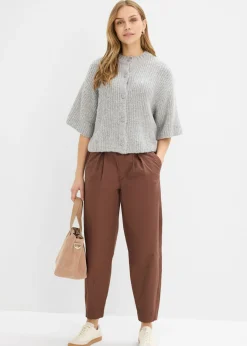 Discount Pantalón con corte barrel y cintura cómoda Mujer Pantalones