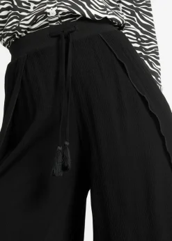 Best Pantalón con efecto arrugado estructurado Mujer Pantalones