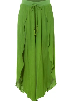 Online Pantalón con efecto arrugado estructurado Mujer Pantalones