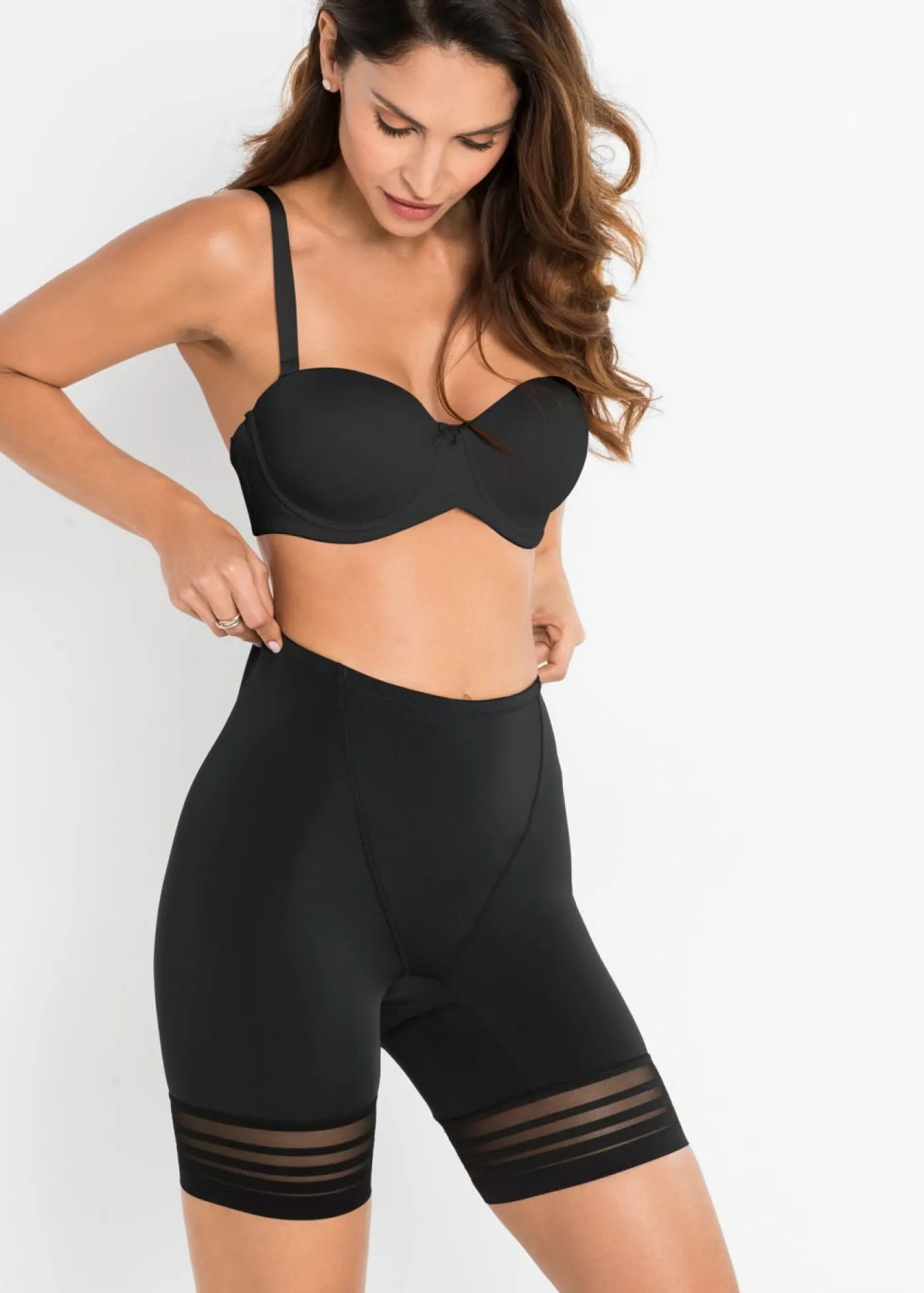 Hot Pantalón con efecto moldeador medio Mujer Shorts Moldeadores|Básicos
