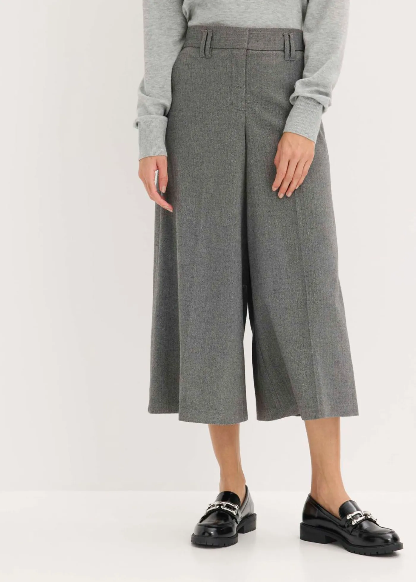Online Pantalón con espiga en aspecto de lana Mujer Shorts|Pantalones