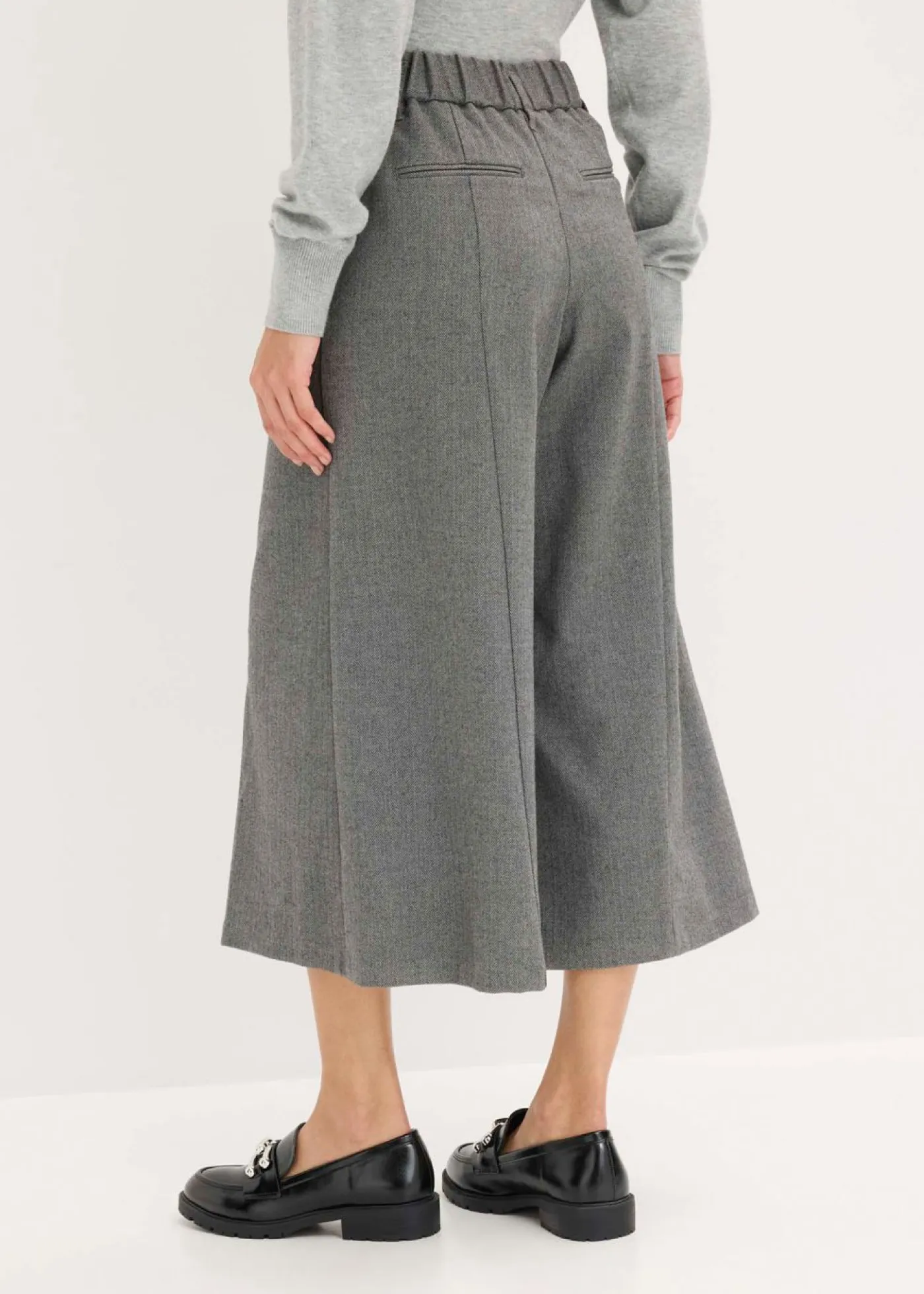 Online Pantalón con espiga en aspecto de lana Mujer Shorts|Pantalones