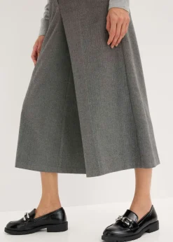 Online Pantalón con espiga en aspecto de lana Mujer Shorts|Pantalones