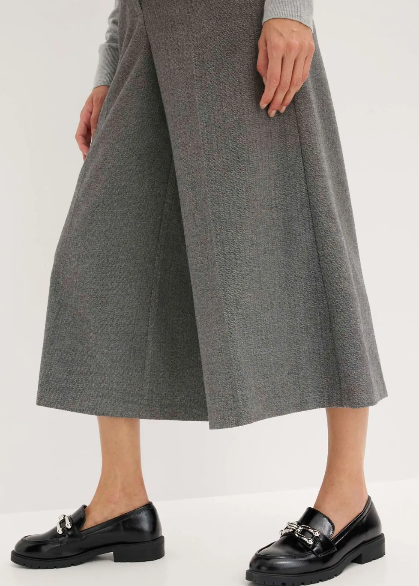 Online Pantalón con espiga en aspecto de lana Mujer Shorts|Pantalones
