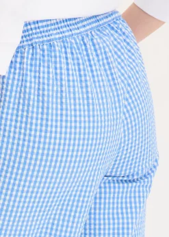 Discount Pantalón con estampado de cuadros vichy Mujer Pantalones