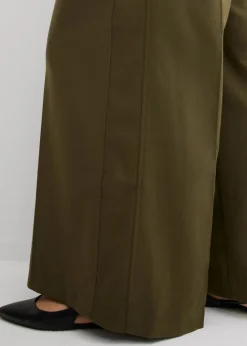 Online Pantalón con hebilla lateral de mezcla de viscosa Mujer Esenciales|Pantalones