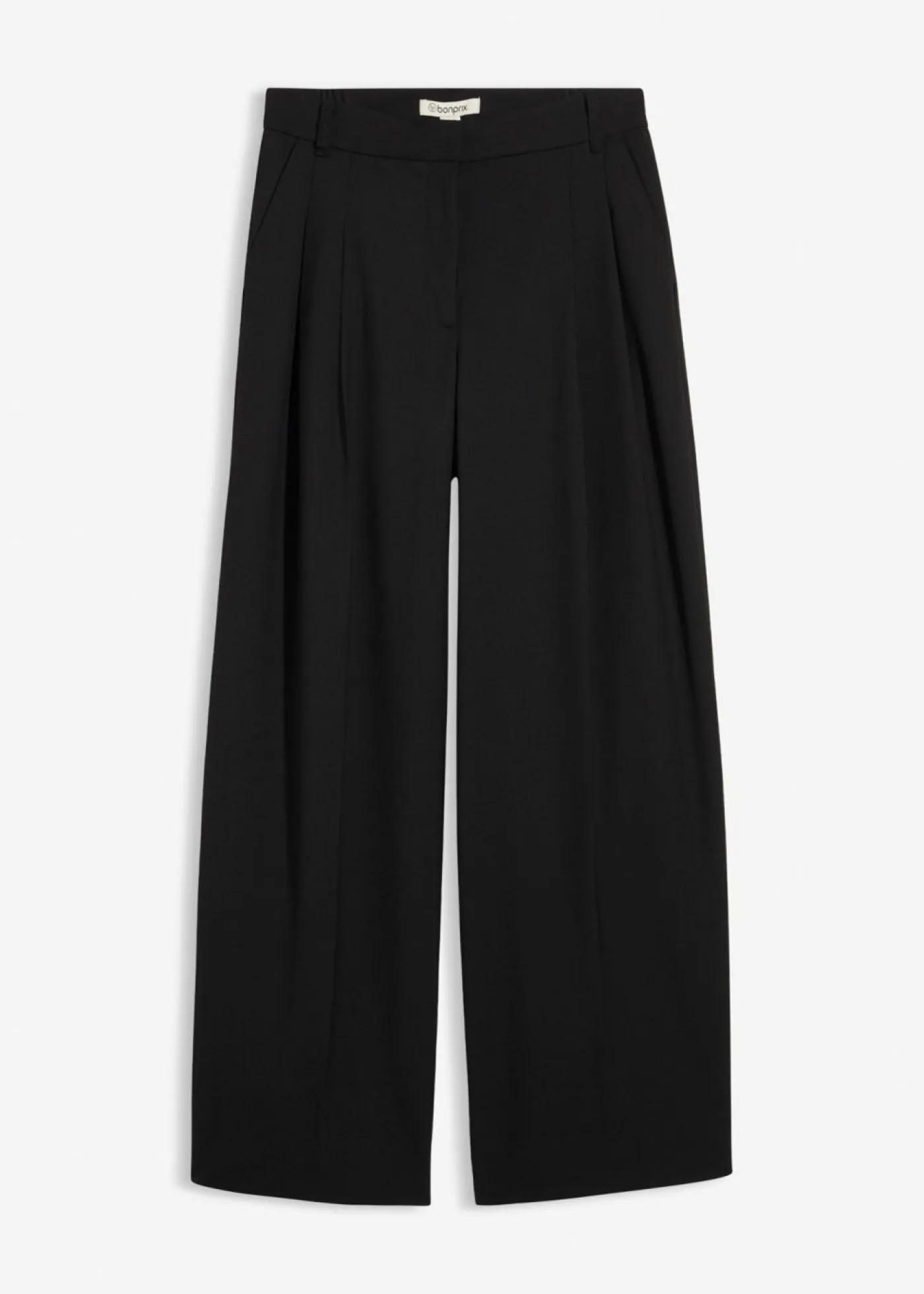 Online Pantalón con pinzas, cinturilla cómoda y abertura Mujer Esenciales|Pantalones
